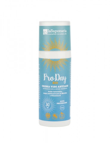 Crema viso antiage alta protezione sole e stress ossidativo BIO PRO DAY - La Saponaria